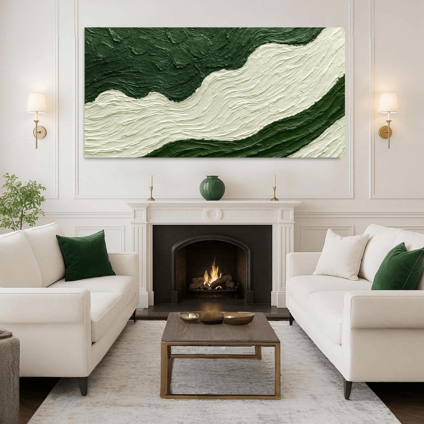 Green Rivers Abstract Wall Art VII - Tailored Canvases - Flyclothing LLC