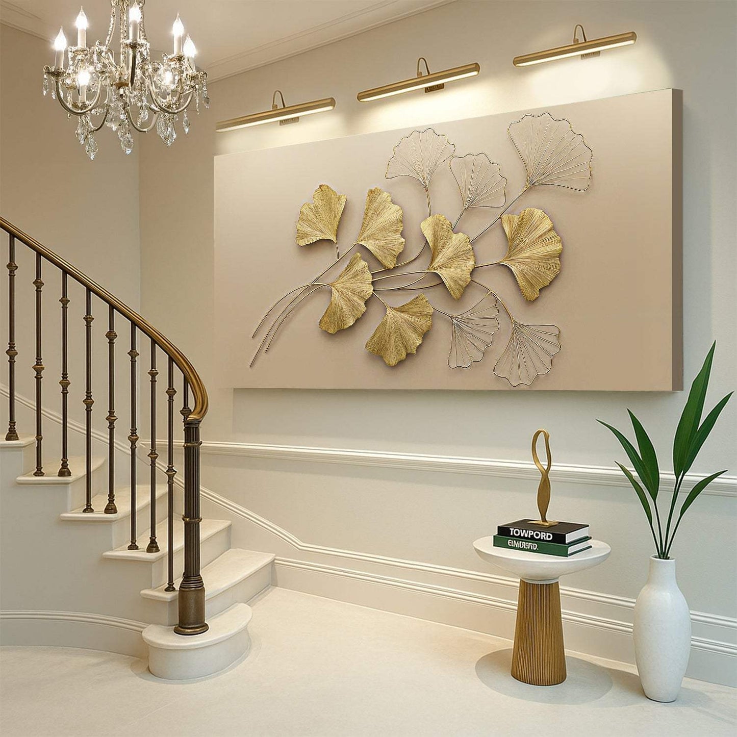 Golden Botanical Wall Art - Tailored Canvases - Flyclothing LLC