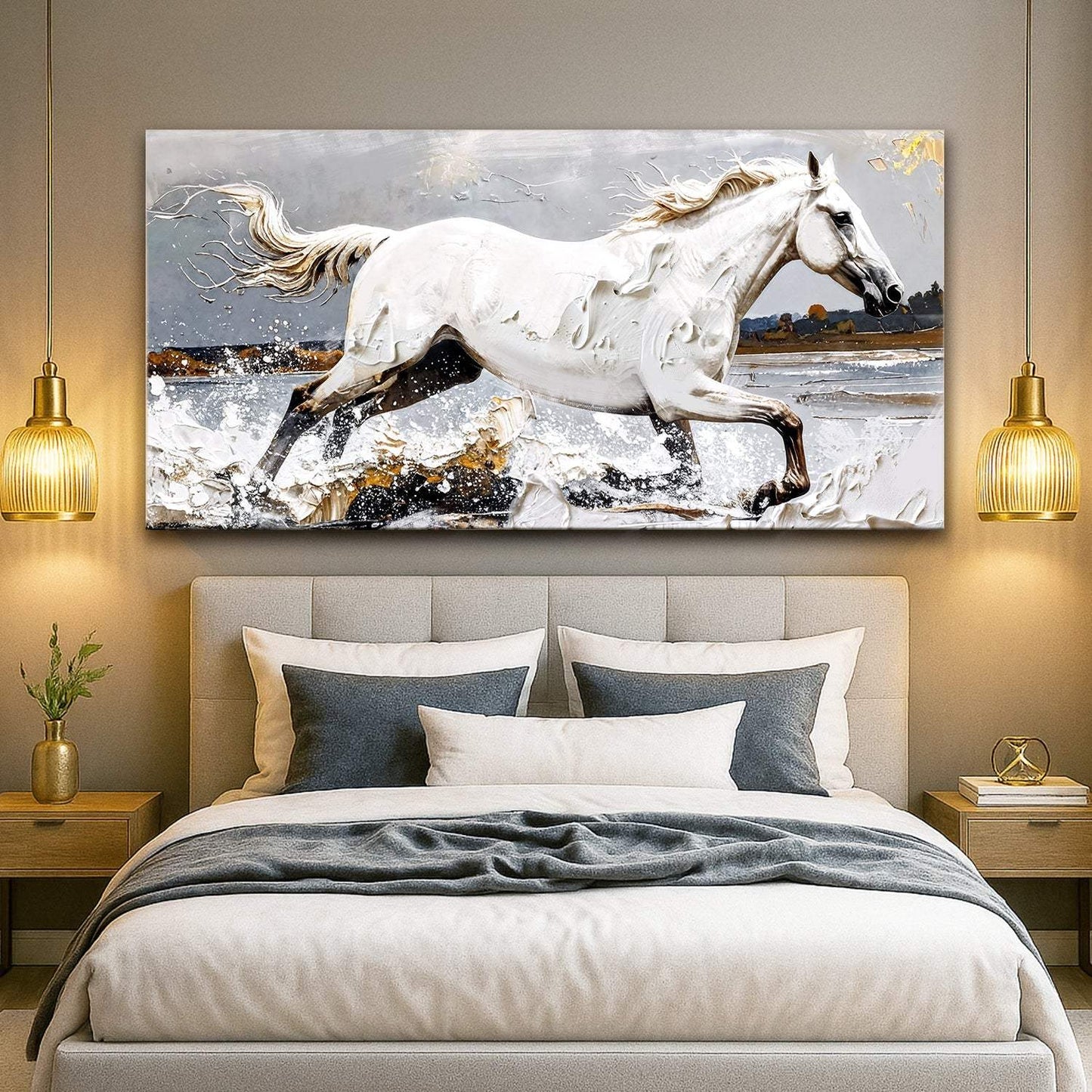 Modern Abstract Horse Wall Art - Tailored Canvases - Flyclothing LLC