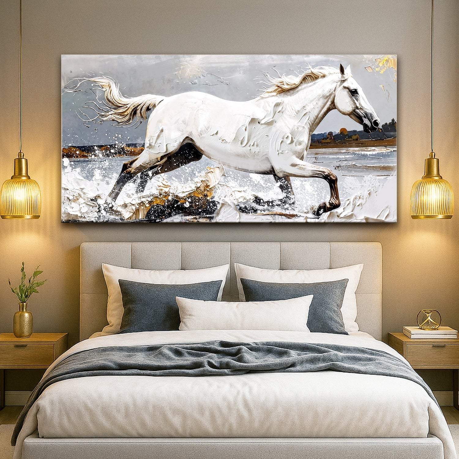 Modern Abstract Horse Wall Art - Tailored Canvases - Flyclothing LLC
