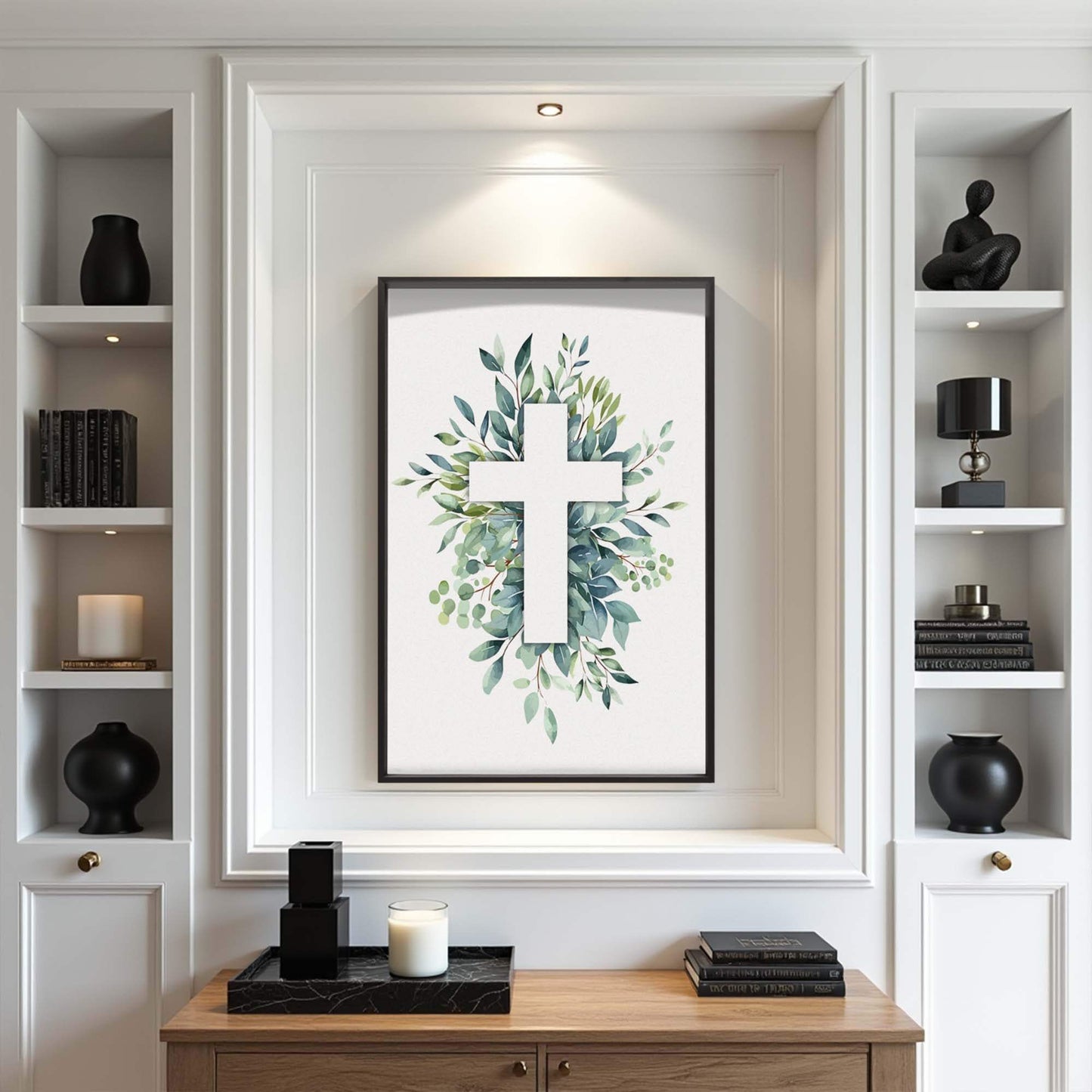 Evergreen Cross Faith Wall Art - Tailored Canvases - Flyclothing LLC