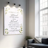 Blessed Is She Who Has Believed - Luke 1:45 Faith Wall Art II - Tailored Canvases - Flyclothing LLC