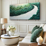 Green Rivers Abstract Wall Art III - Tailored Canvases - Flyclothing LLC