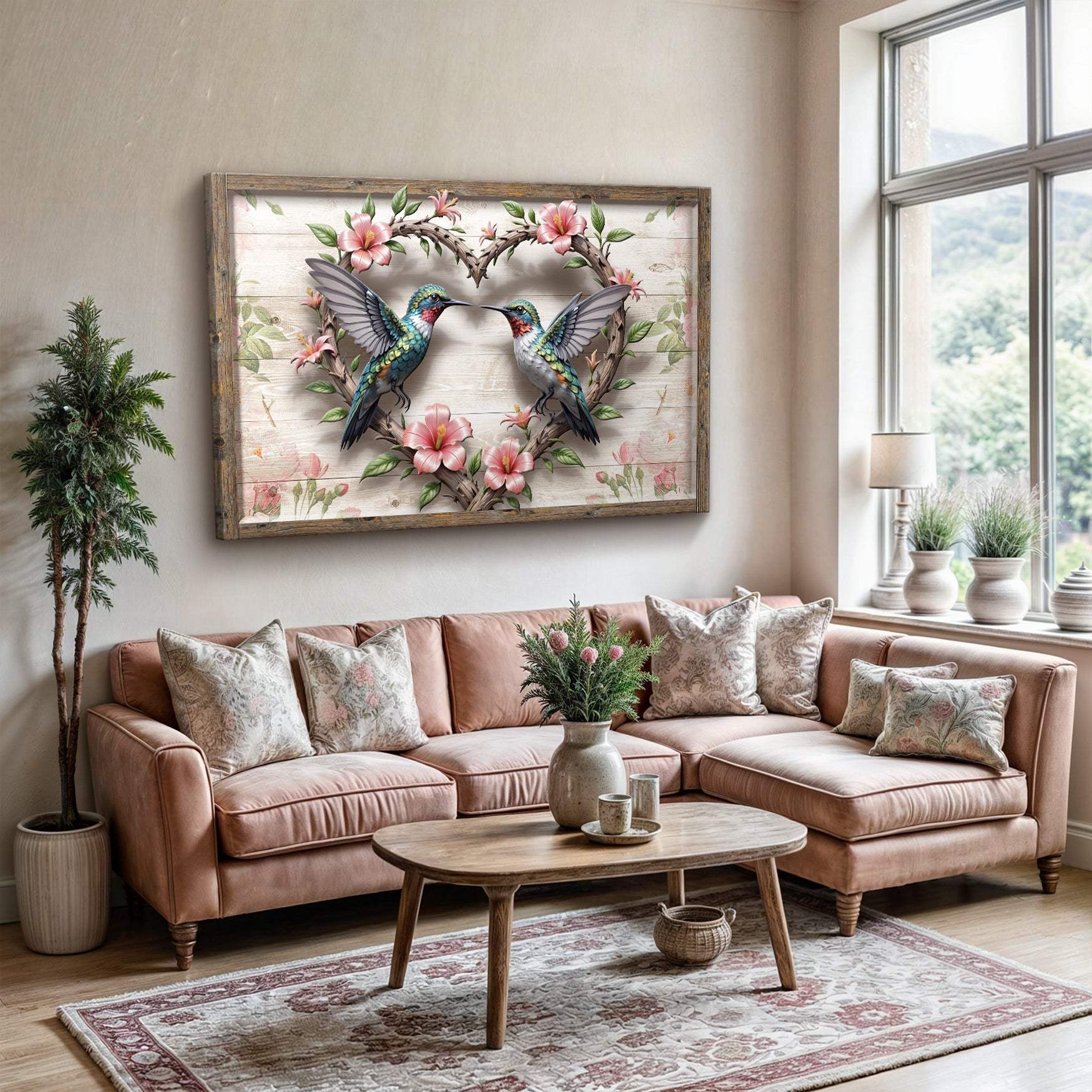 3D Hummingbirds Wall Art II - Tailored Canvases - Flyclothing LLC