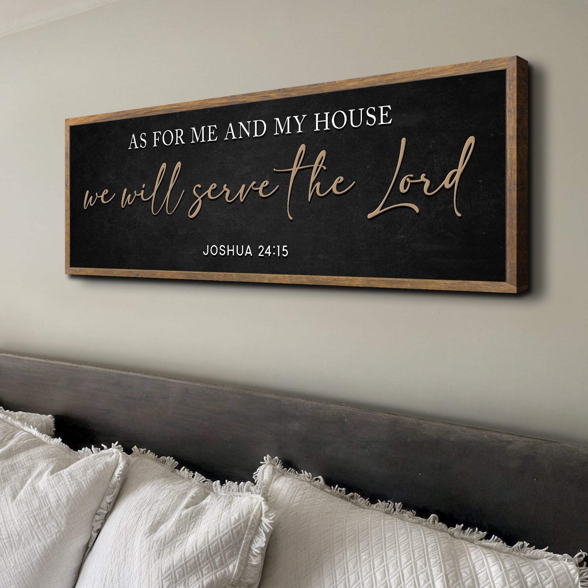 As For Me And My House We Will Serve The Lord Faith Sign III - Tailored Canvases - Flyclothing LLC