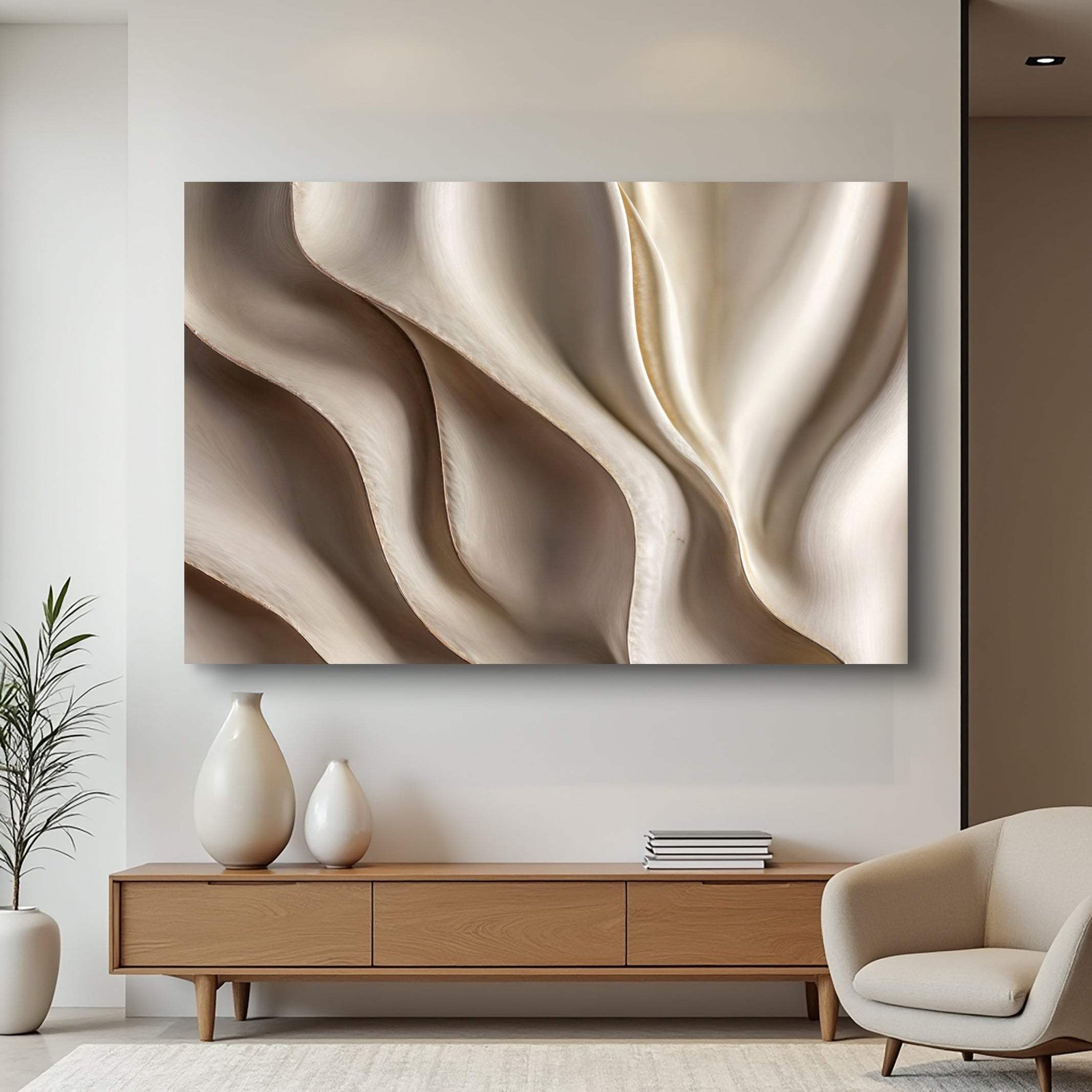 Beyond the Surface – 3D Abstract Waves Wall Art - Tailored Canvases - Flyclothing LLC