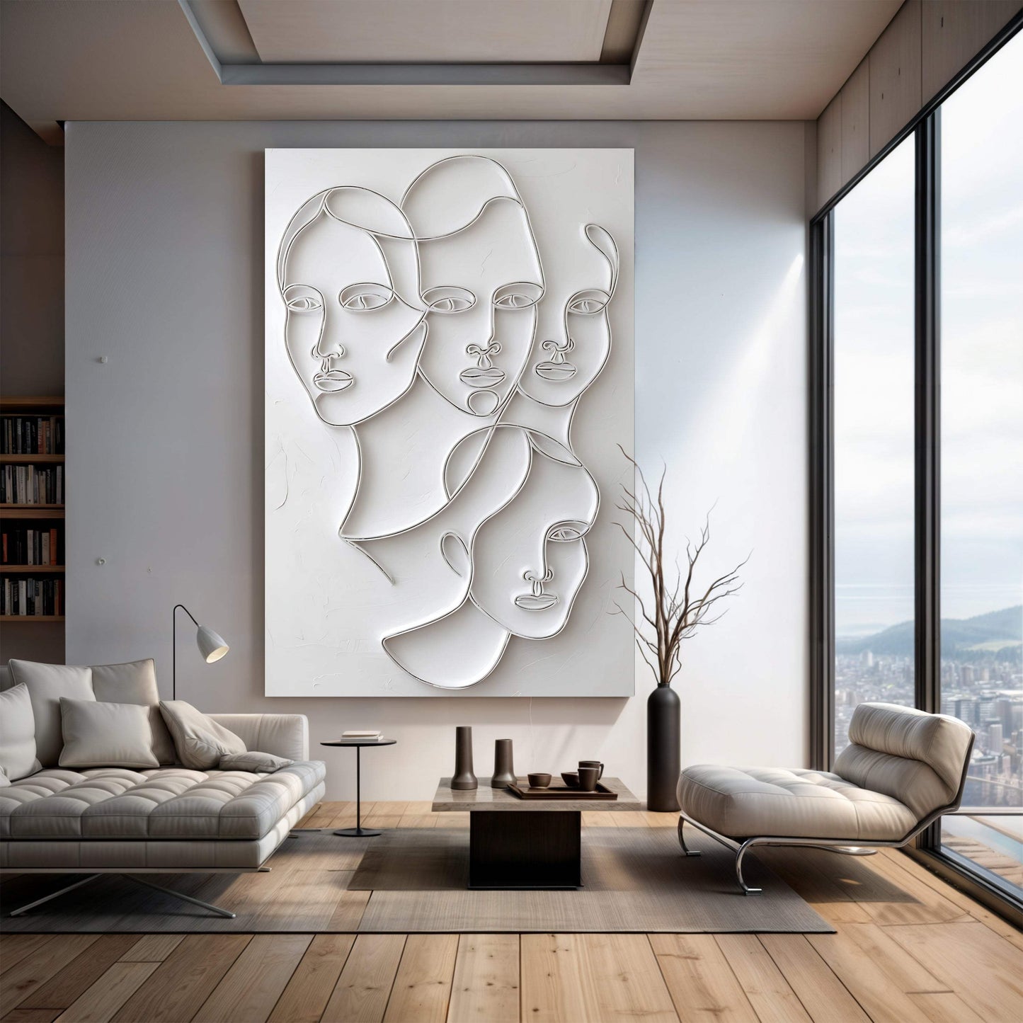3D Minimalist Faces Wall Art - Tailored Canvases - Flyclothing LLC