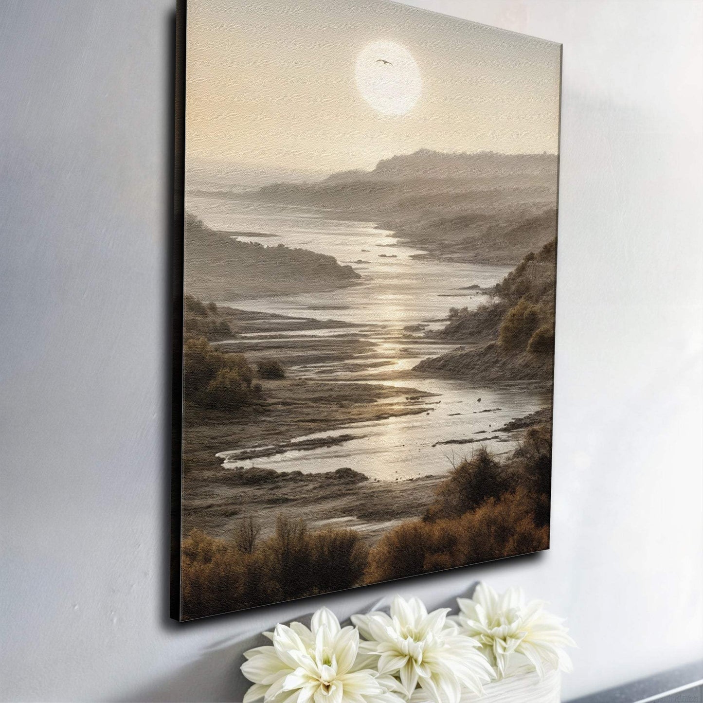 Misty Shores Coastal Impasto Wall Art - Tailored Canvases - Flyclothing LLC