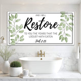 And I Will Restore To You - Joel 2:25 Faith Sign II - Tailored Canvases - Flyclothing LLC