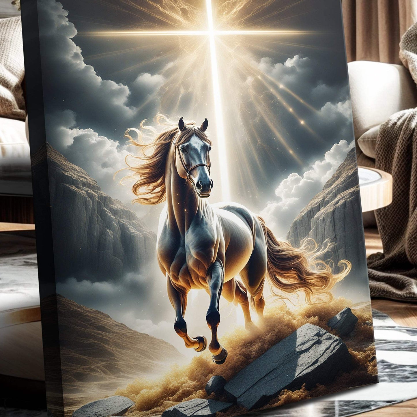 3D Horse Faith Wall Art II - Tailored Canvases - Flyclothing LLC