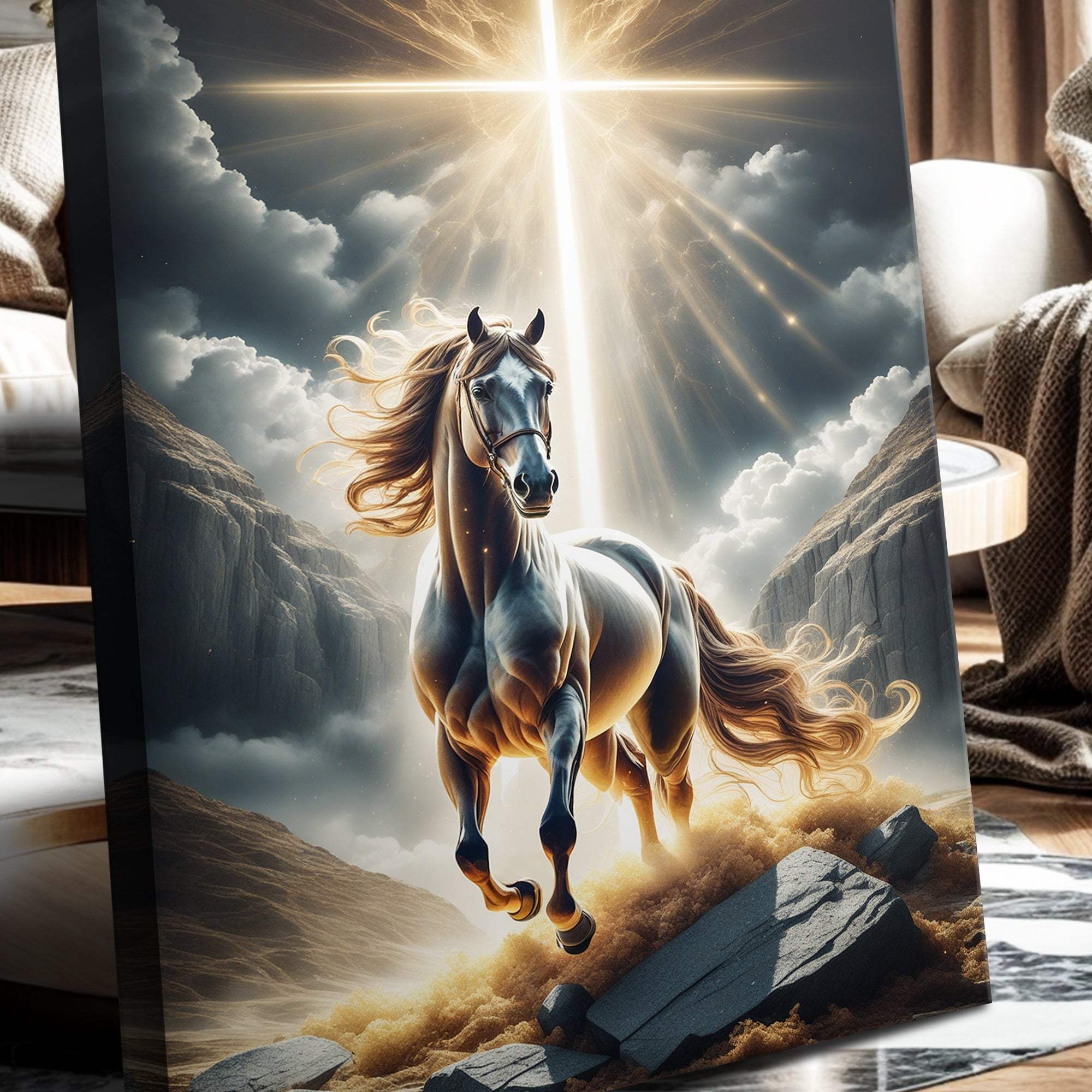 3D Horse Faith Wall Art II - Tailored Canvases - Flyclothing LLC