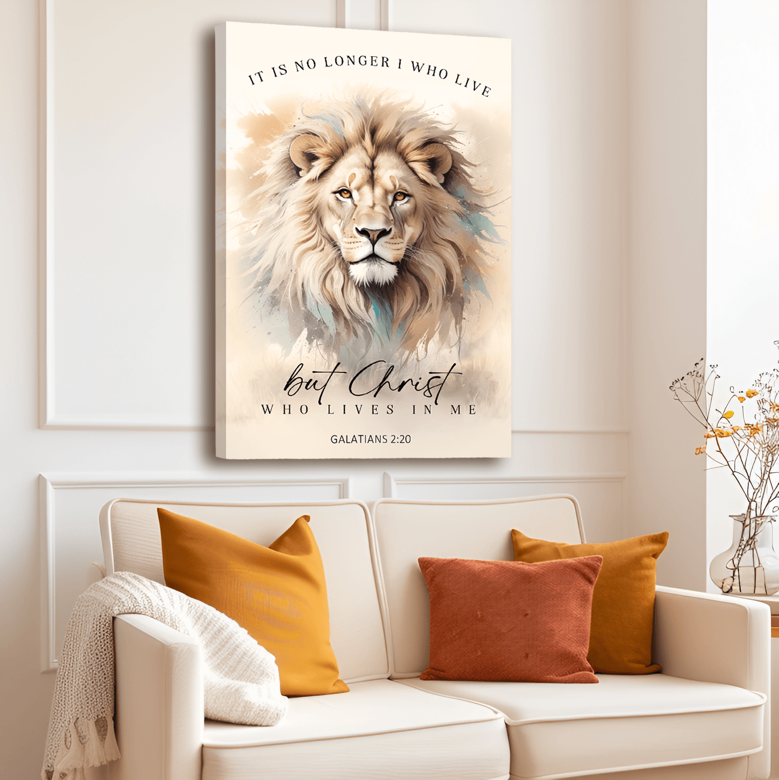 Galatians 2:20 - Christ Who Lives In Me Faith Sign - Tailored Canvases - Flyclothing LLC