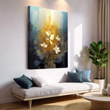 Golden Glow Elegant Flower Wall Art - Tailored Canvases - Flyclothing LLC