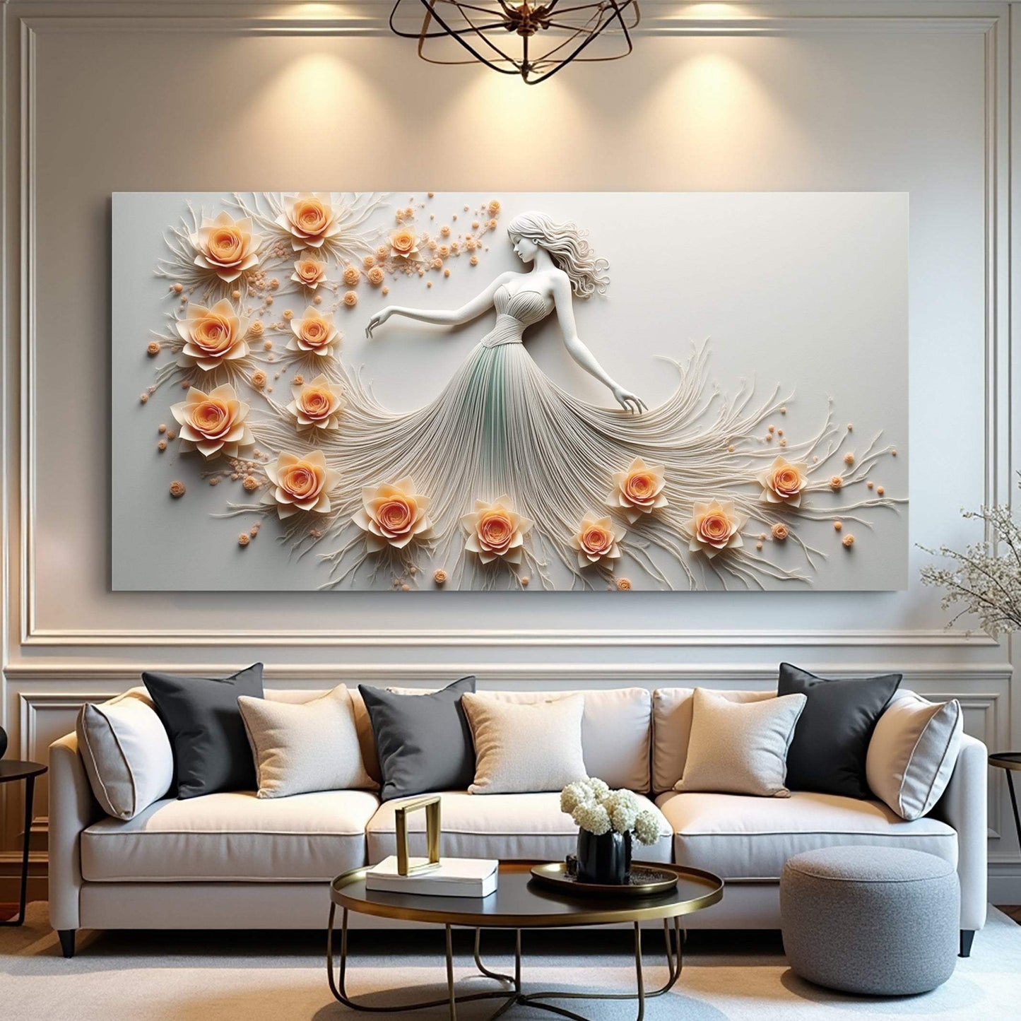 Modern Minimalist Woman Dance Wall Art - Tailored Canvases - Flyclothing LLC