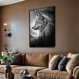 Wolf Double Exposure Wall Art II - Tailored Canvases - Flyclothing LLC