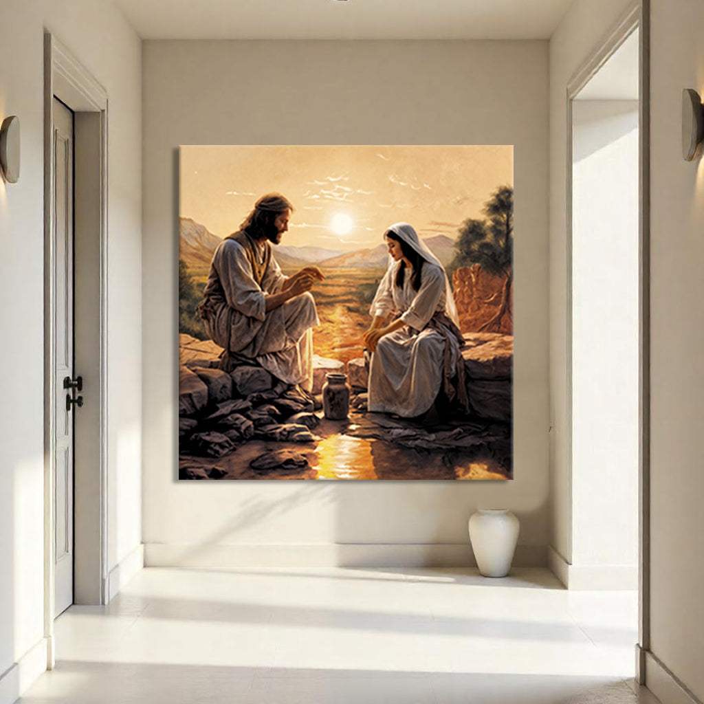 Samaritan at the Well Faith Wall Art III - Tailored Canvases - Flyclothing LLC