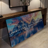 Growth Starts Where Comfort Ends Motivational Wall Sign - Tailored Canvases - Flyclothing LLC