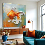 3D Goldfish Wall Art - Tailored Canvases - Flyclothing LLC