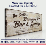 Basement Bar And Lounge Sign II - Tailored Canvases - Flyclothing LLC