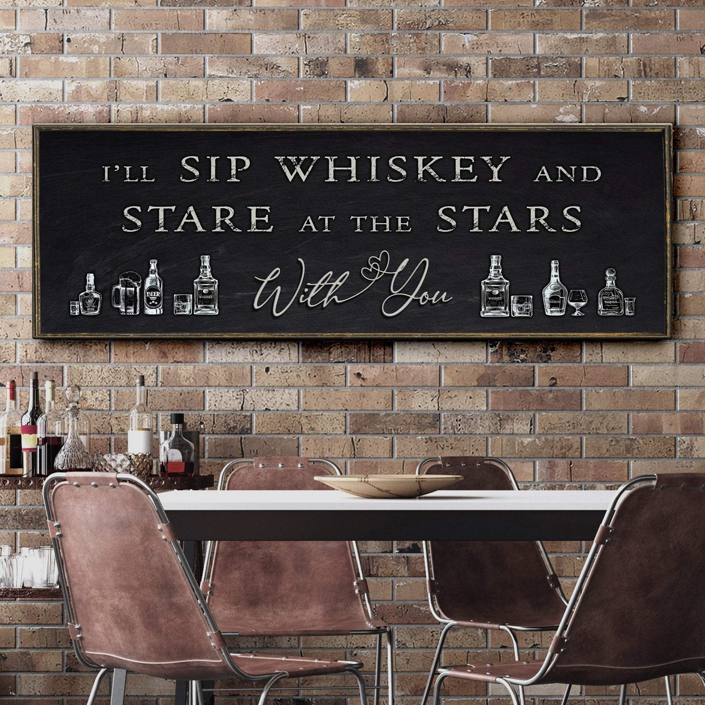 Sip Whiskey With You Bar Sign II - Tailored Canvases - Flyclothing LLC