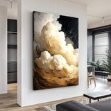 Beige Cloud Abstract Wall Art - Tailored Canvases - Flyclothing LLC