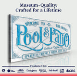 Personalized Swimming Pool Sign - Tailored Canvases - Flyclothing LLC