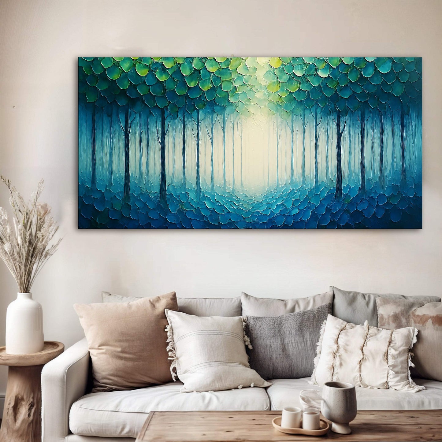 Forest Whispers Impasto Wall Art - Tailored Canvases - Flyclothing LLC