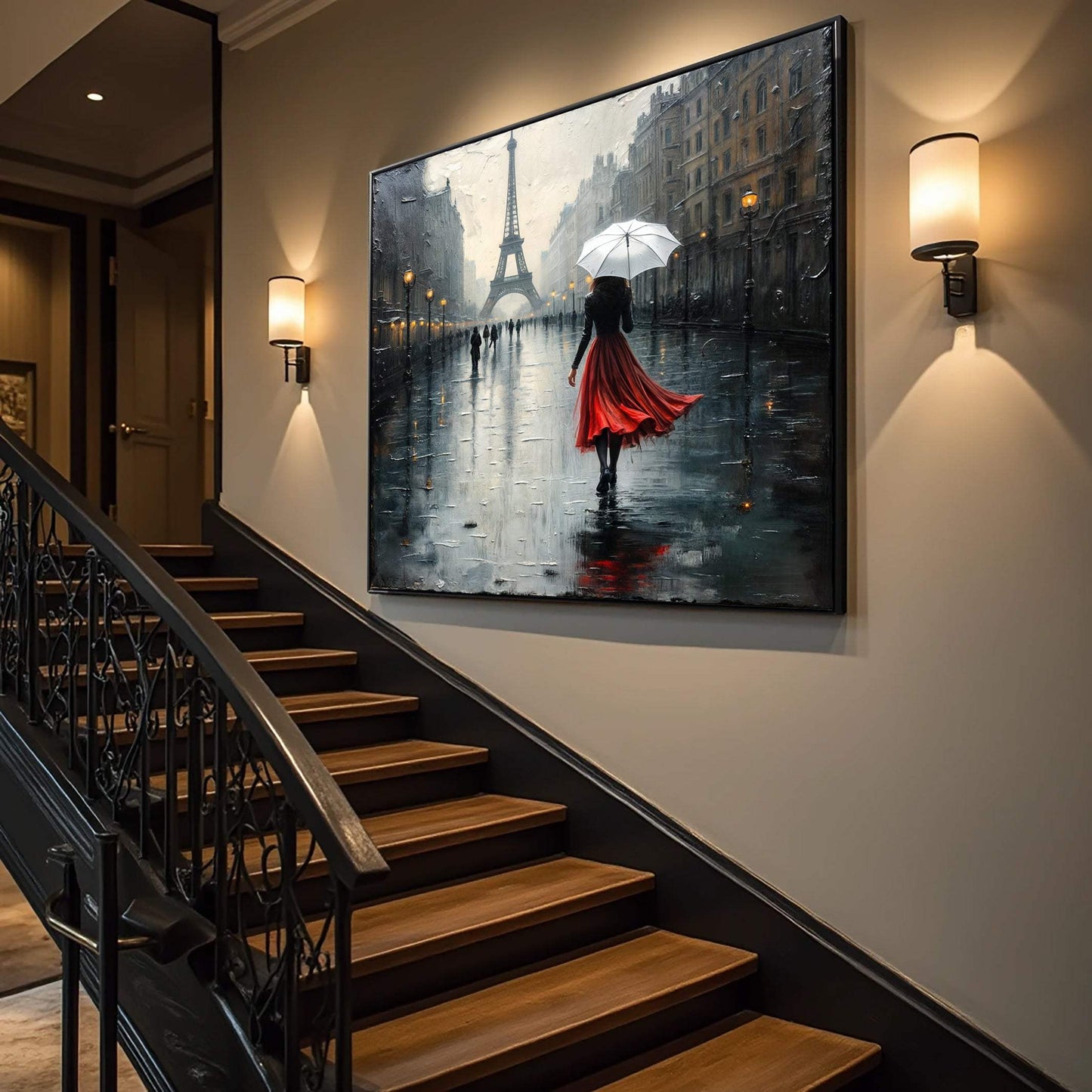 Paris Stroll Painting Wall Art - Tailored Canvases - Flyclothing LLC