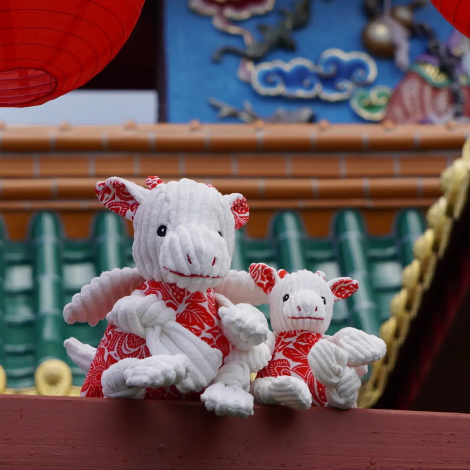 Lucky Dragon Knottie® Plush Dog Toy - HuggleHounds - Flyclothing LLC