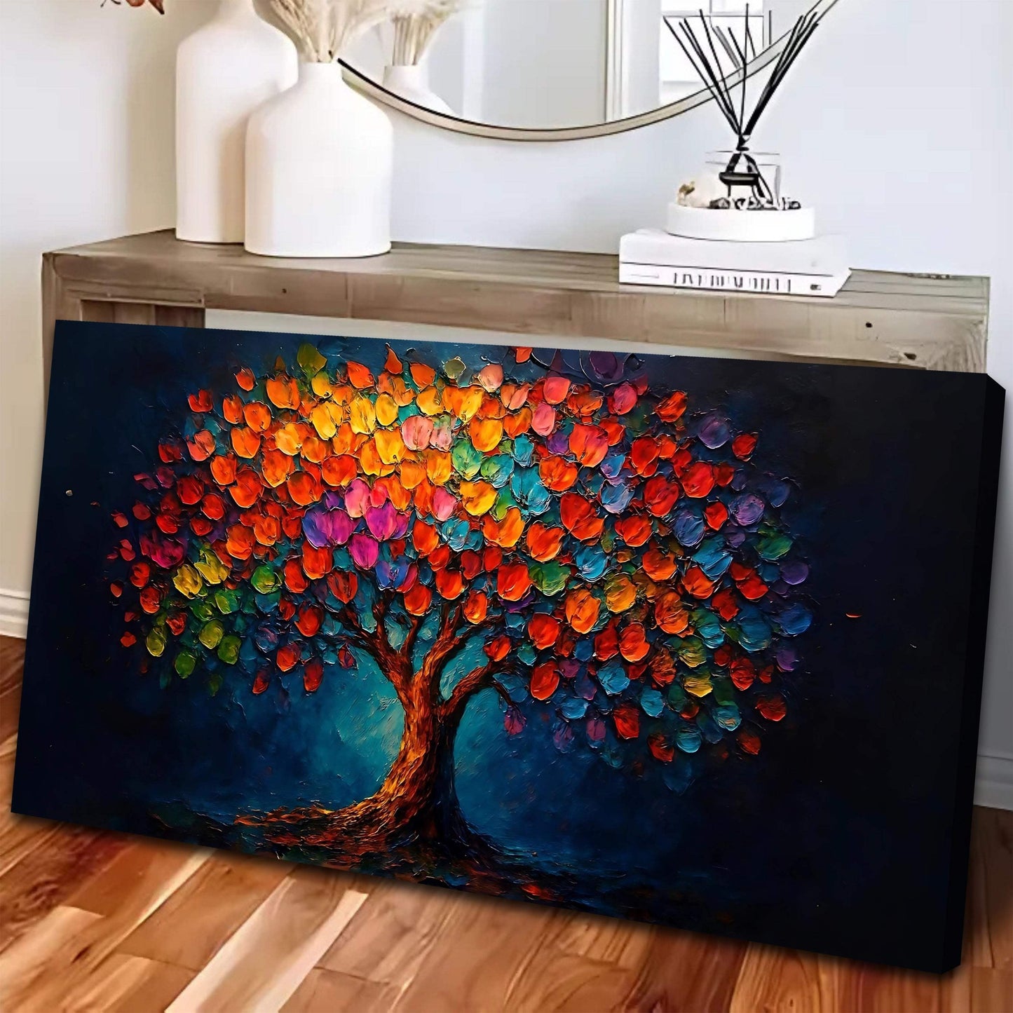 Rainbow Bloom Wall Art - Tailored Canvases - Flyclothing LLC