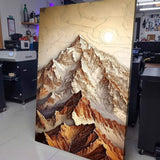 3D Minimalist Mountain Wall Art - Tailored Canvases - Flyclothing LLC