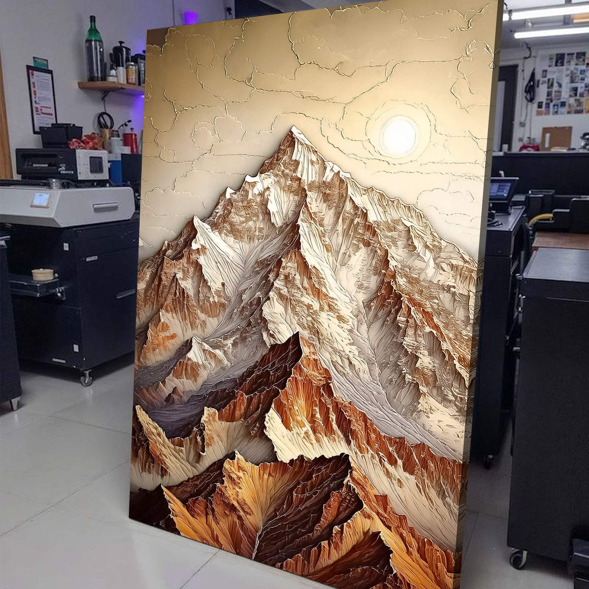 3D Minimalist Mountain Wall Art - Tailored Canvases - Flyclothing LLC