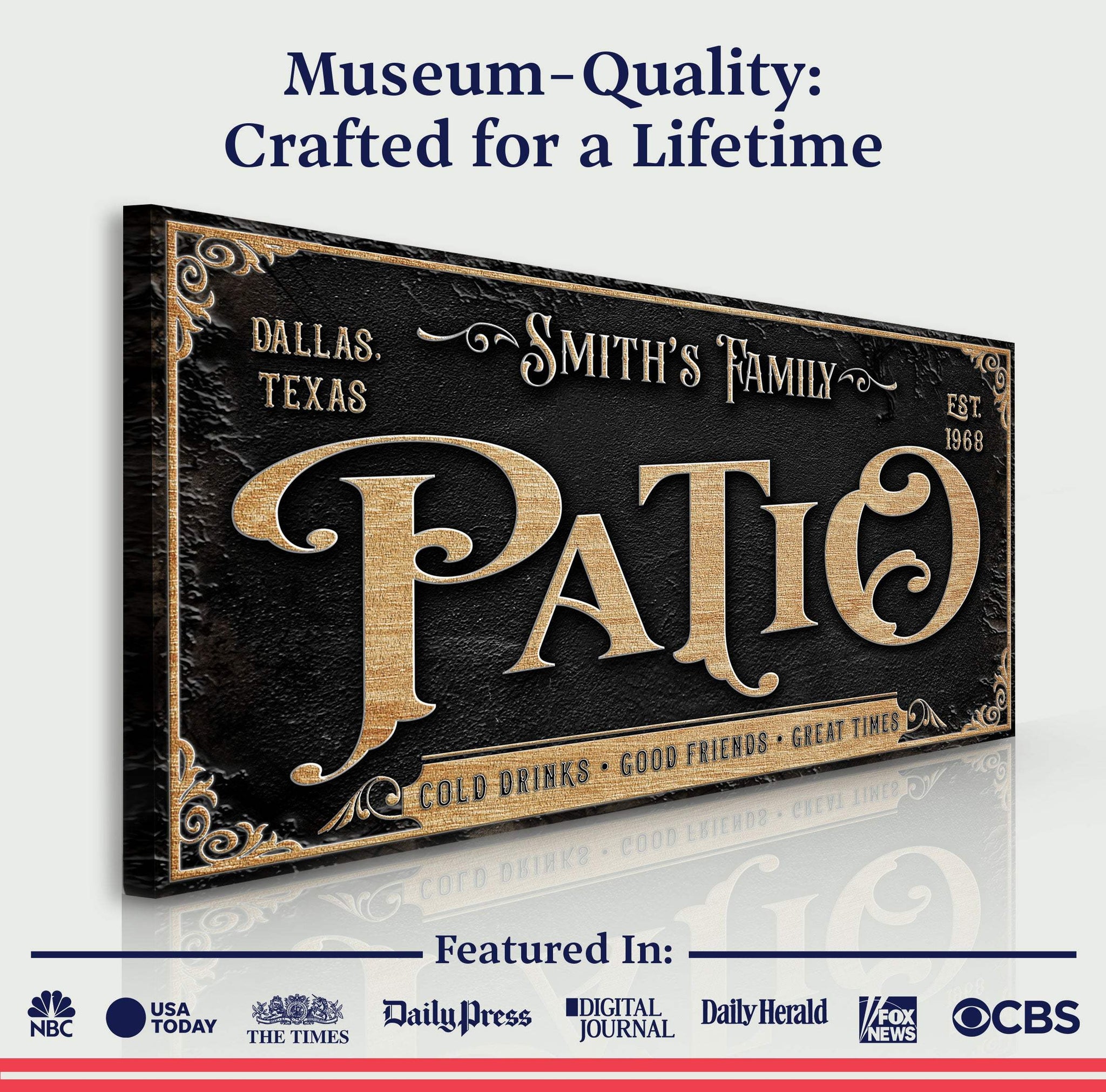 Personalized Patio Sign II - Tailored Canvases - Flyclothing LLC