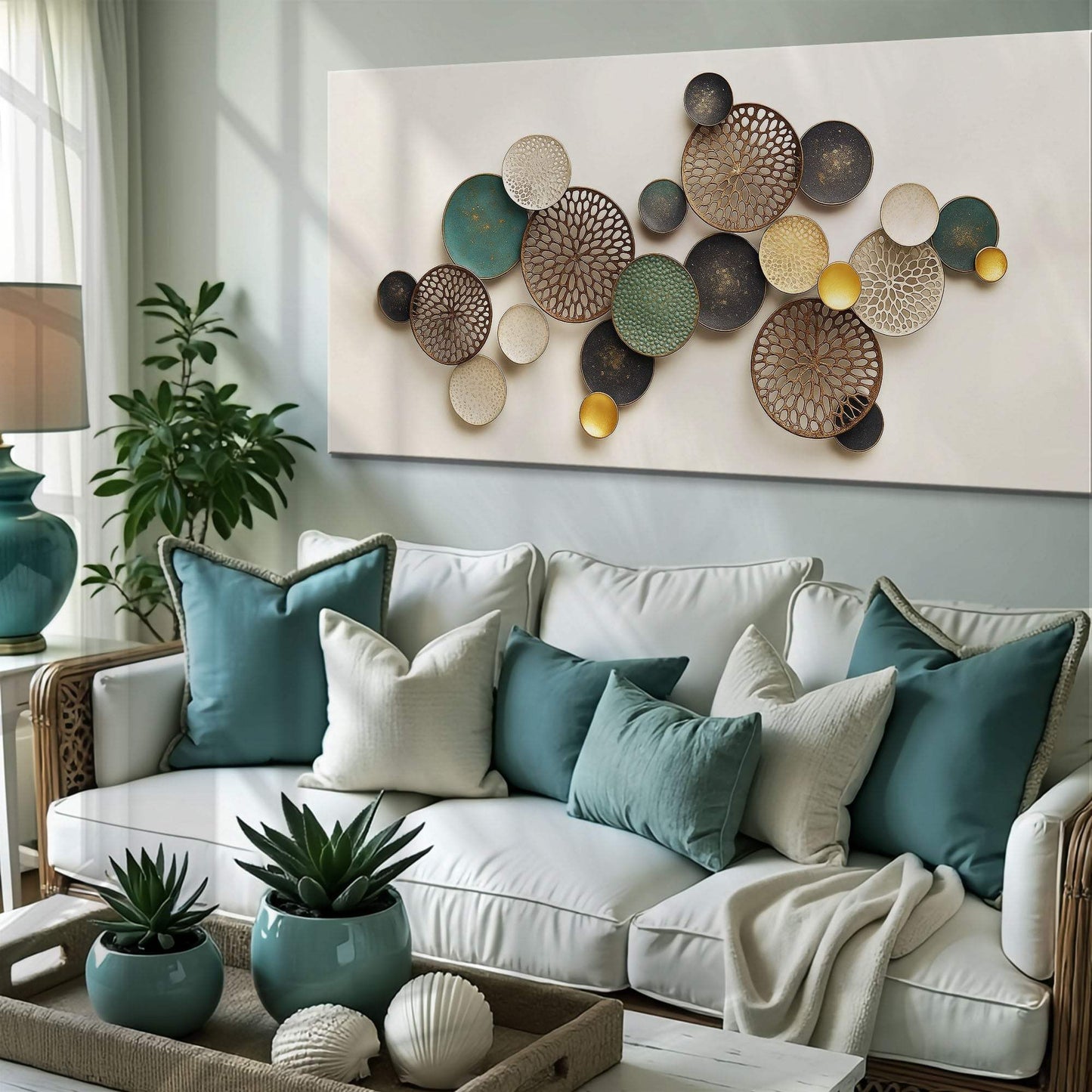 Lotus Leaf Abstract Wall Art II - Tailored Canvases - Flyclothing LLC