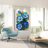Blue Blossom Bouquet Wall Art - Tailored Canvases - Flyclothing LLC
