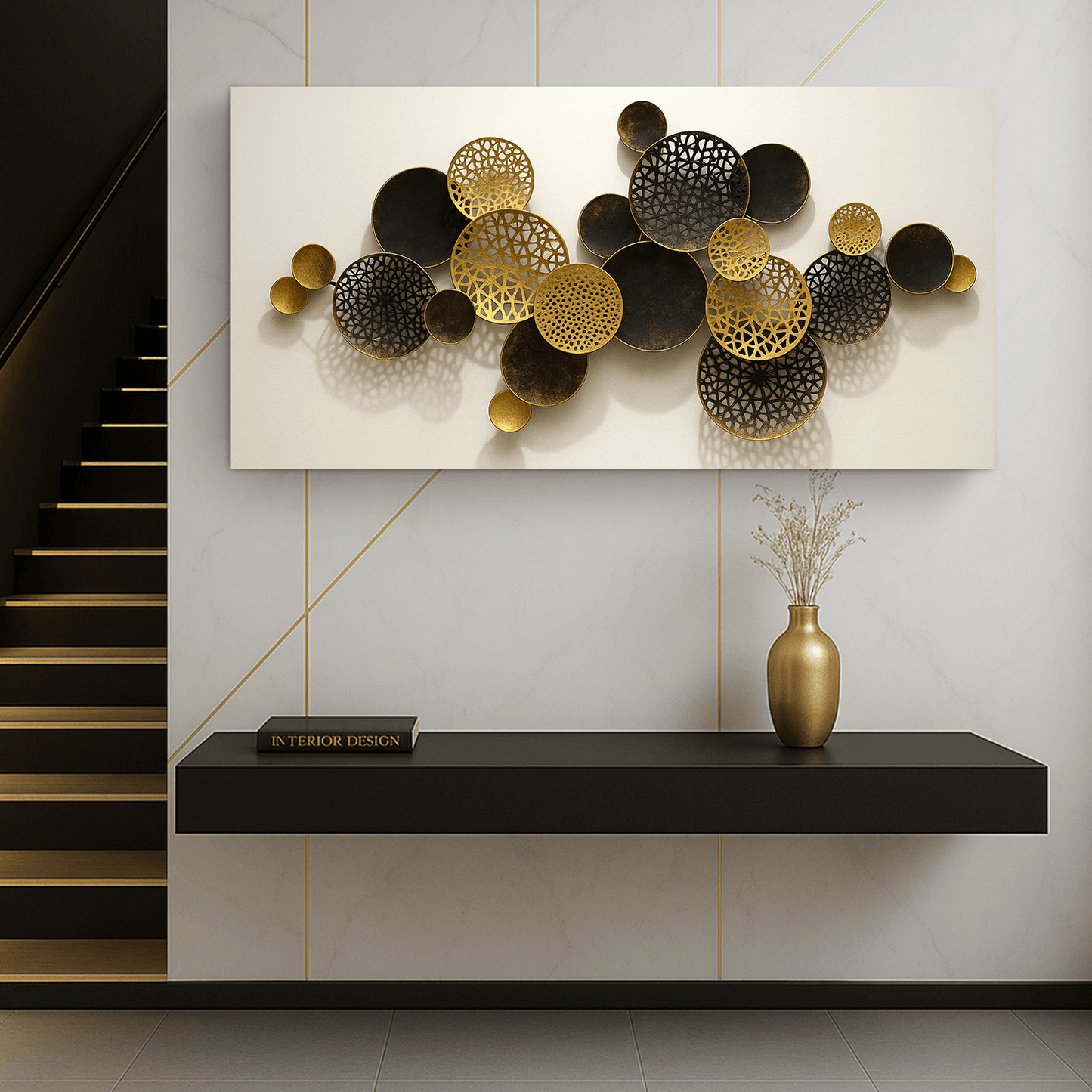 Lotus Leaf Abstract Wall Art V - Tailored Canvases - Flyclothing LLC