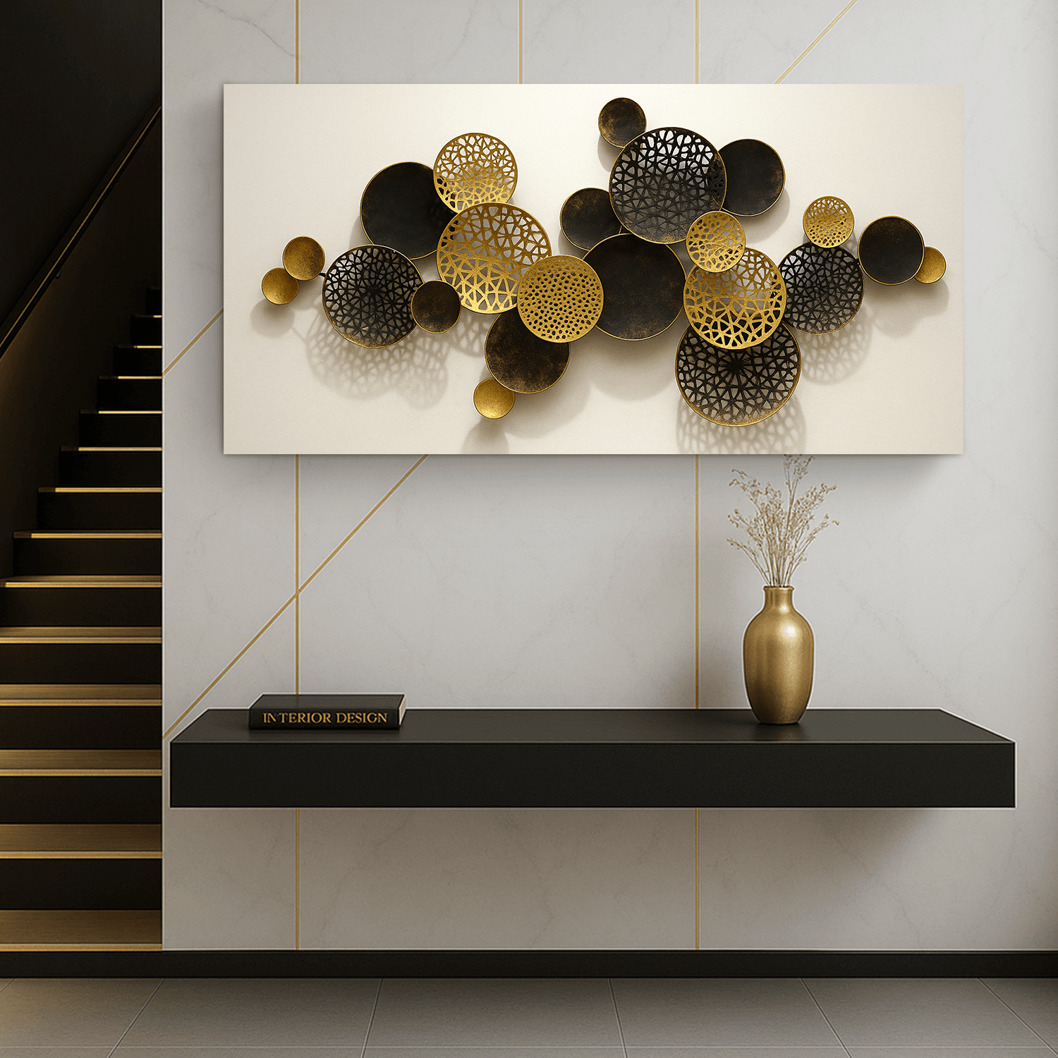 Lotus Leaf Abstract Wall Art V - Tailored Canvases - Flyclothing LLC