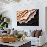 Amber Ocean Waves Wall Art - Tailored Canvases - Flyclothing LLC
