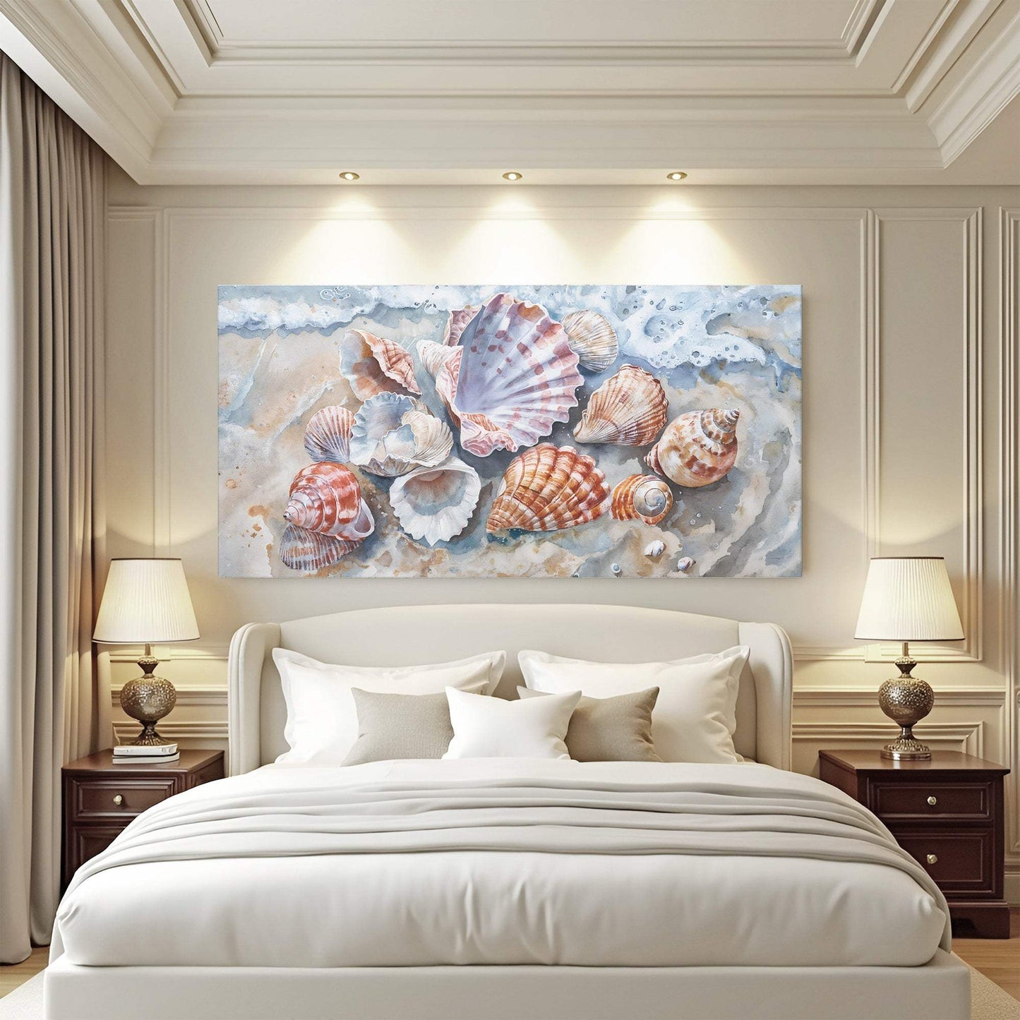 Sea Shells Modern Coastal Wall Art - Tailored Canvases - Flyclothing LLC