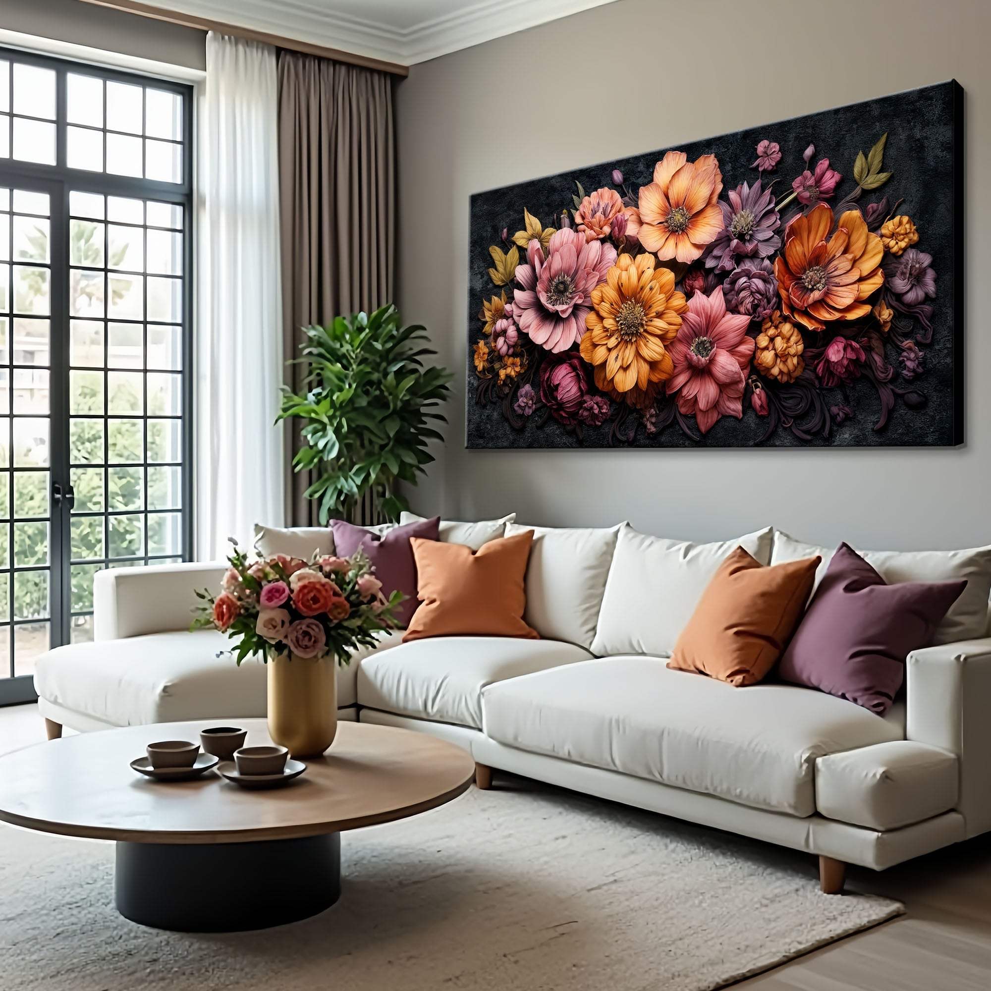 Colorful Floral Realistic Wall Art - Tailored Canvases - Flyclothing LLC