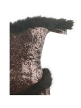 Tessa Coffee Sweetheart Bardot Faux Fur Velvet Mermaid Maxi Dress - Miss Circle - Flyclothing LLC