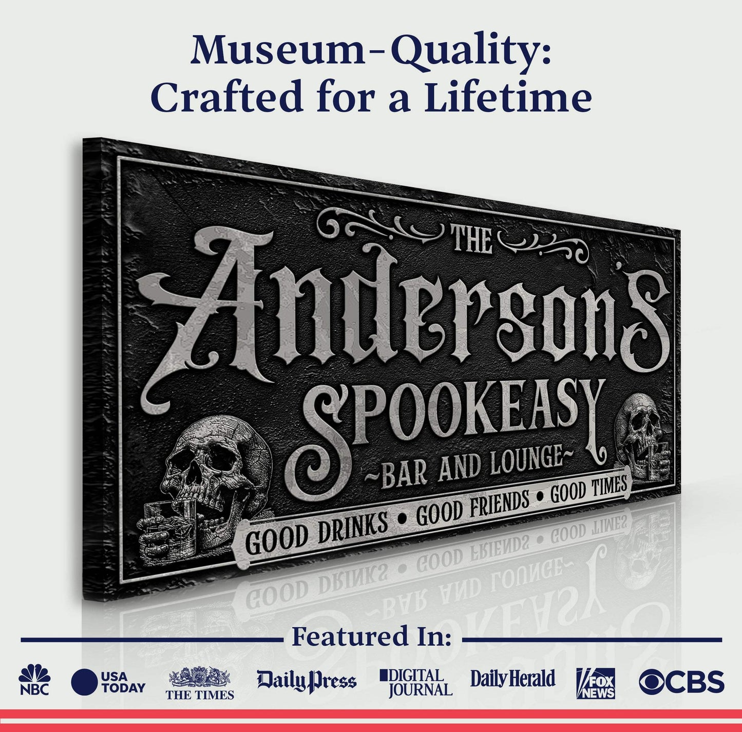 Personalized Spookeasy Bar Sign II - Tailored Canvases - Flyclothing LLC