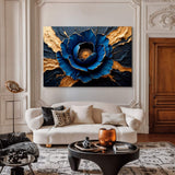 Sapphire Bloom Wall Art - Tailored Canvases - Flyclothing LLC