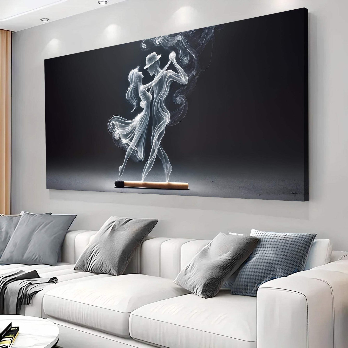 Modern Abstract Couple Dance Wall Art - Tailored Canvases - Flyclothing LLC