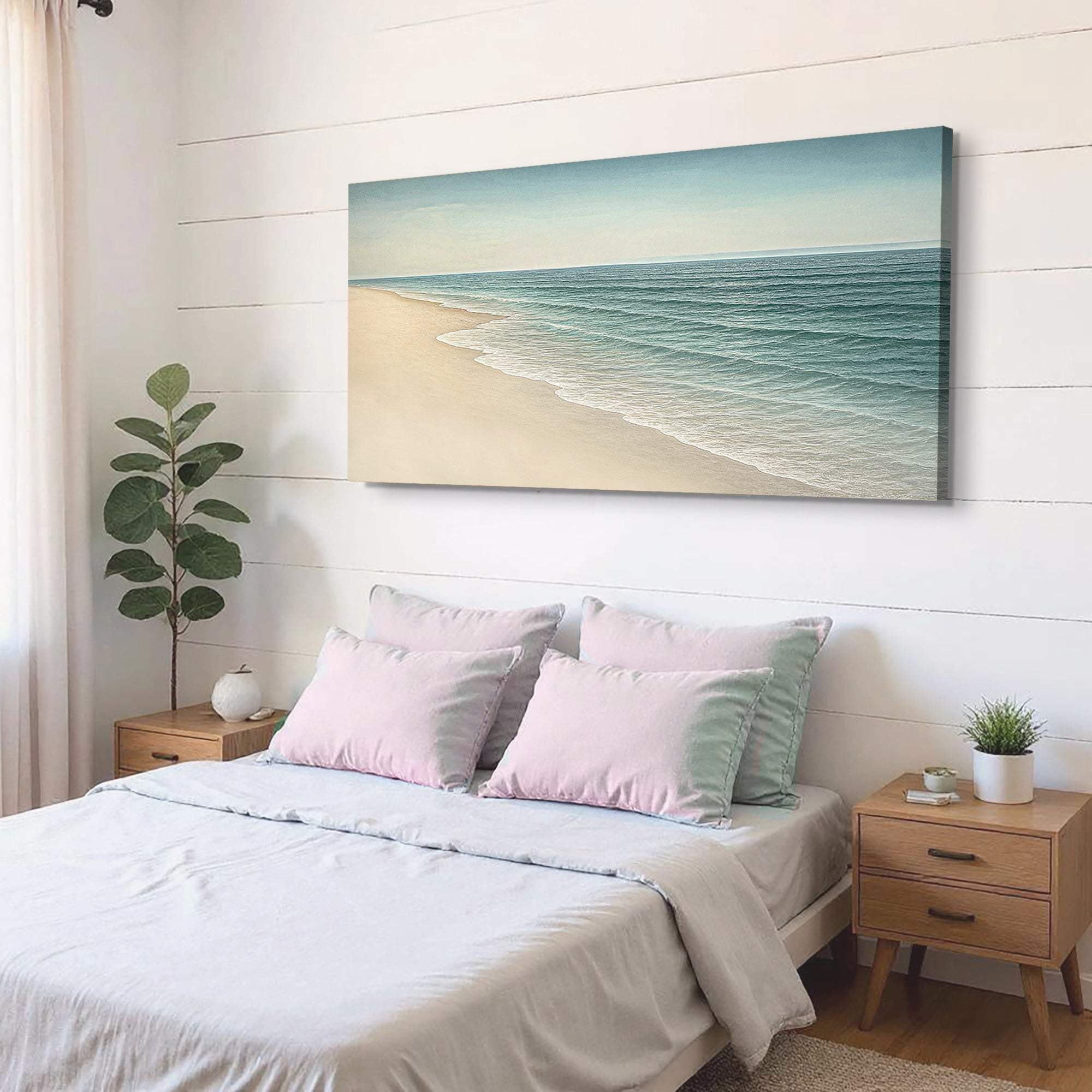 Beach Shoreline Coastal Wall Art II - Tailored Canvases - Flyclothing LLC