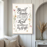 Blessed Is The Family Faith Sign - Tailored Canvases - Flyclothing LLC