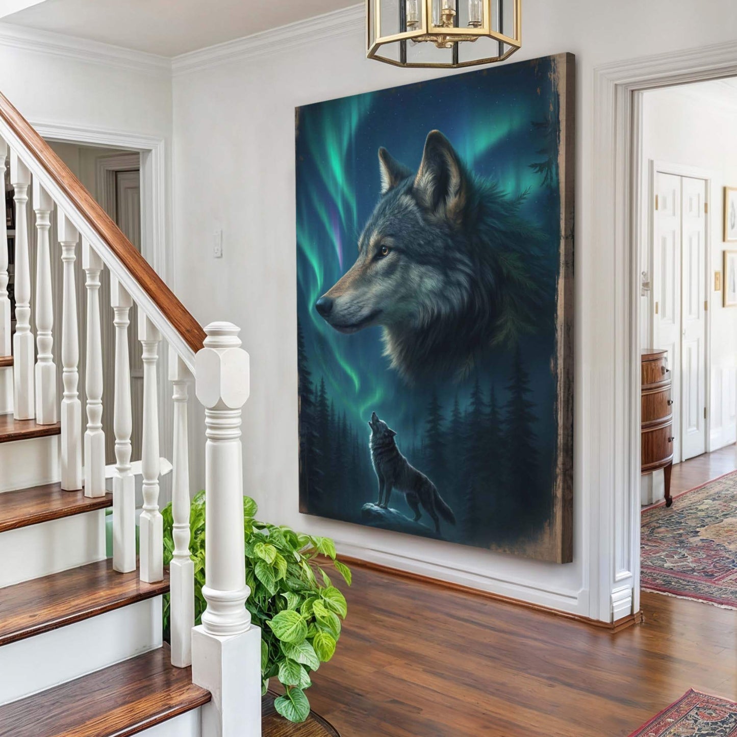 Wolf Double Exposure Wall Art IV - Tailored Canvases - Flyclothing LLC
