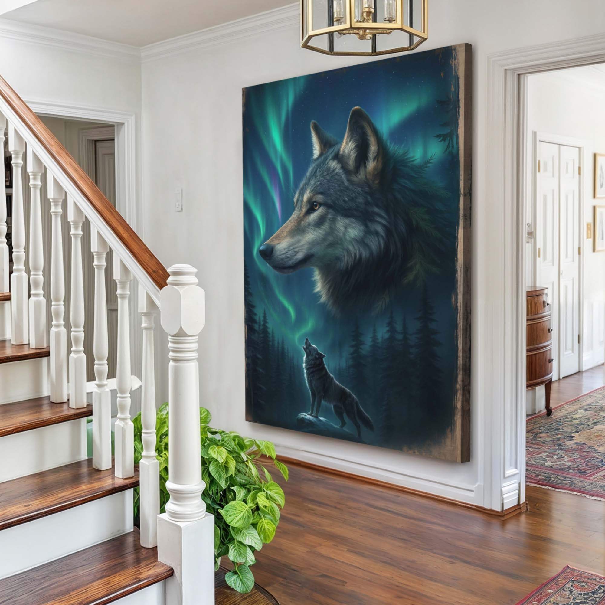 Wolf Double Exposure Wall Art IV - Tailored Canvases - Flyclothing LLC