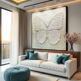 3D White Butterfly Wall Art - Tailored Canvases - Flyclothing LLC