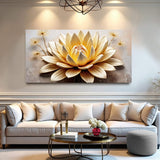 Golden Lotus Minimalist Abstract Wall Art II - Tailored Canvases - Flyclothing LLC